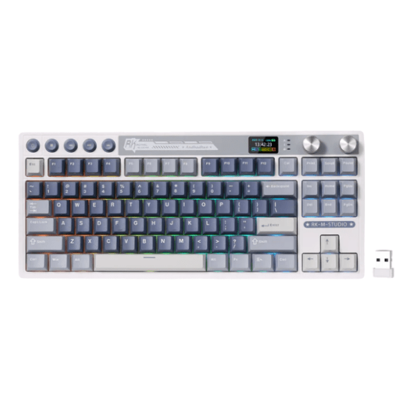 ROYAL KLUDGE bežična tastatura M87 Cream Switch Ocean Blue US