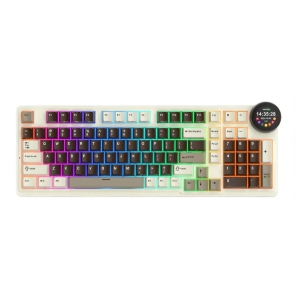 ROYAL KLUDGE bežična tastatura N99 Cream Switch Mocha Grey US