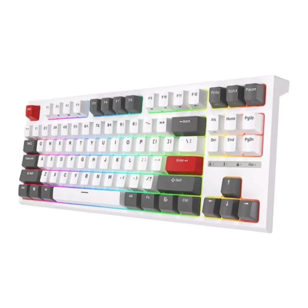 ROYAL KLUDGE tastatura R87 Brown Switch White US