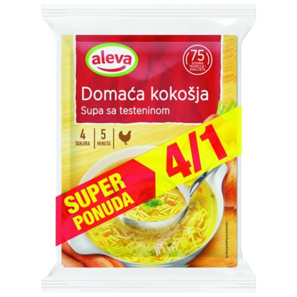 Supa ALEVA kokošija bistra 4x45g