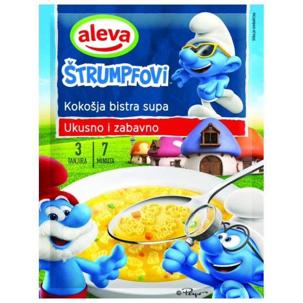 Supa ALEVA kokošija Štrumfovi 50g