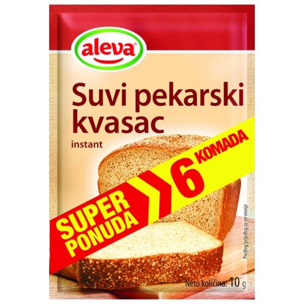 Suvi pekarski kvasac ALEVA 6x10g
