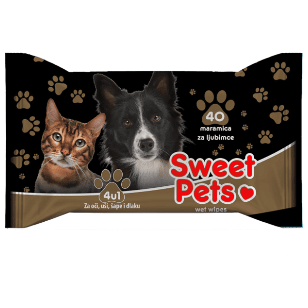 SWEET PETS vlažne maramice za kućne ljubimce 40kom