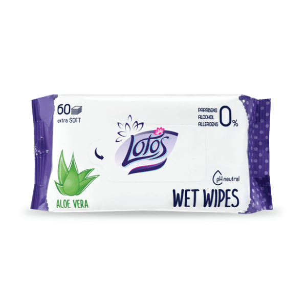 Vlažne maramice LOT0S aloe vera 60kom
