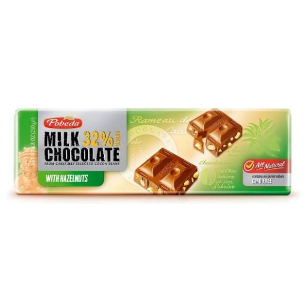 Čokolada POBEDA lešnik 220g