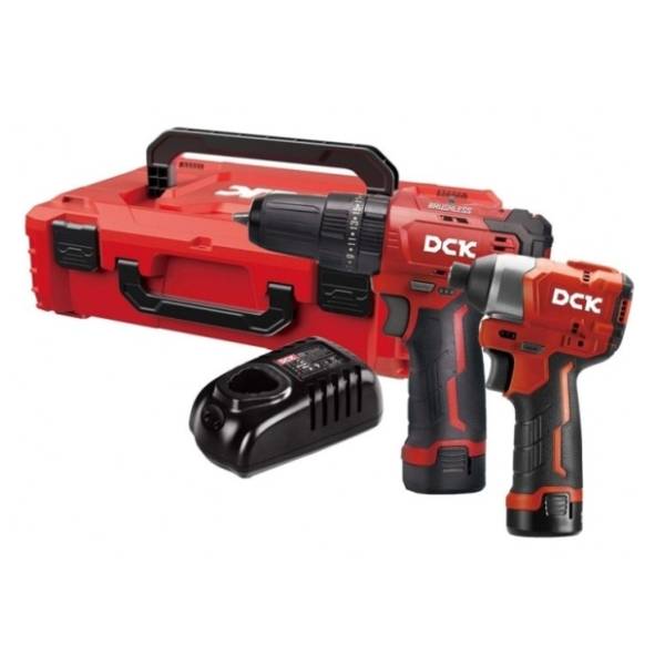 DCK KDKIT25EK aku set alata KDJZ23-10i + KDPL04-8 2x2.0Ah