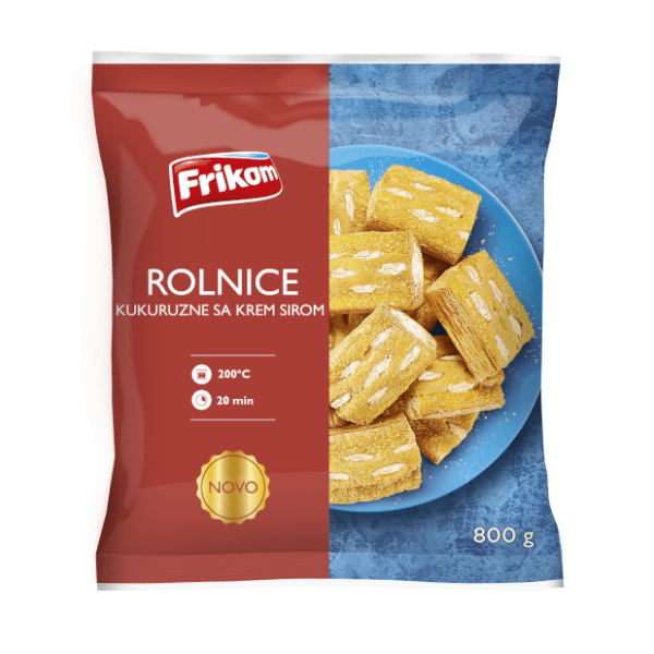 FRIKOM kukuruzne rolnice krem sir 800g