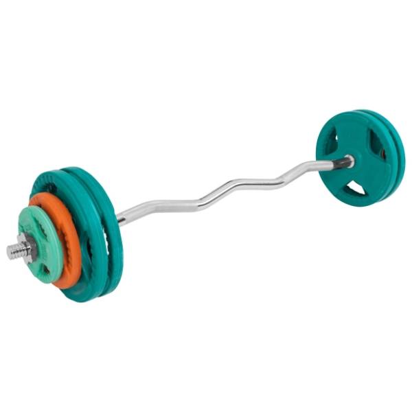 GORILLA SPORTS EZ šipka sa maticama + gumirani diskovi 35 kg