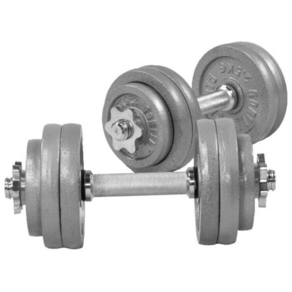 GORILLA SPORTS set od 2 bučice od livenog gvožđa ukupno 30 kg