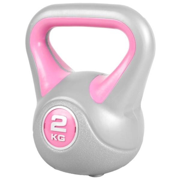 GORILLA SPORTS sivo-roze plastično rusko zvono 2 kg