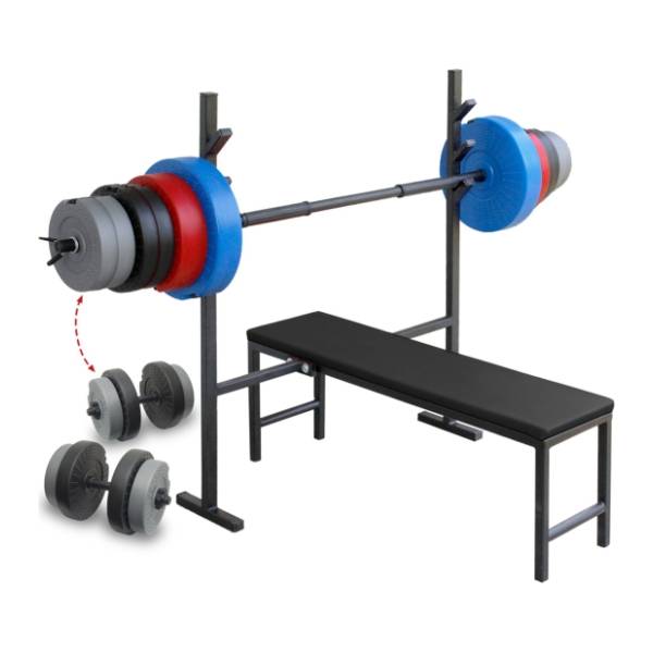 IRON SPORT Leon benč klupa tegovi 84kg i 2+1 šipka