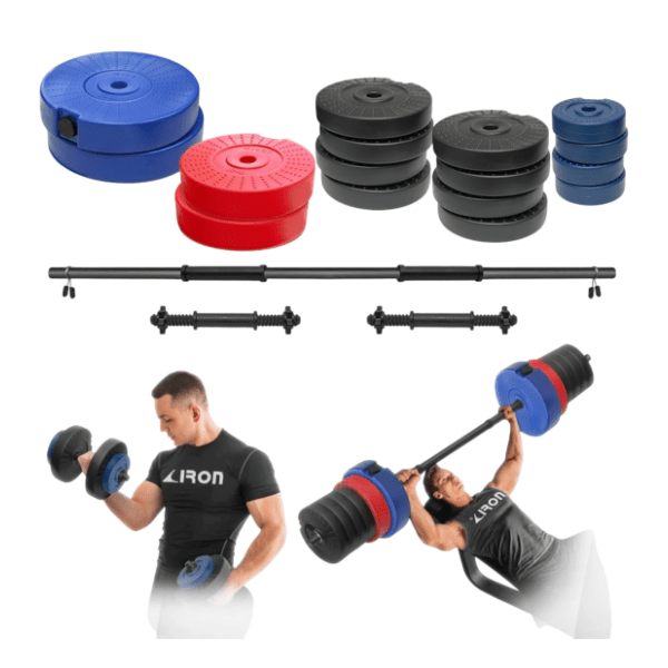 IRON SPORT tegovi set 128kg i 2+1 šipka