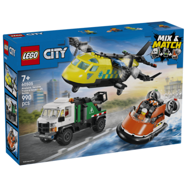 LEGO City Remiks avion servisni kombi i lebdelica 60505