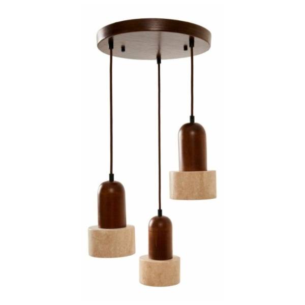 OPVIQ visilica 3x40W E27 Loer C Walnut