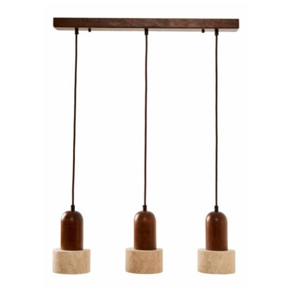 OPVIQ visilica 3x40W E27 Loer R Walnut