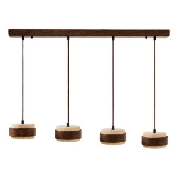 OPVIQ visilica 4x40W E27 Loer D Walnut 328960