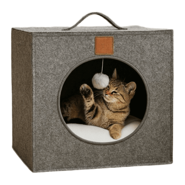 PAWS & WHISKERS Kitty krevet za mačke sivi