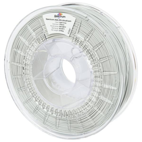 SPECTRUM LW-ASA UltraFoam 750g Light Grey 1,75mm 3D filament