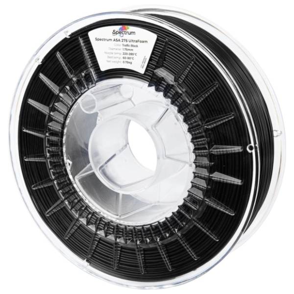 SPECTRUM LW-ASA UltraFoam 750g Traffic Black 1,75mm 3D filament