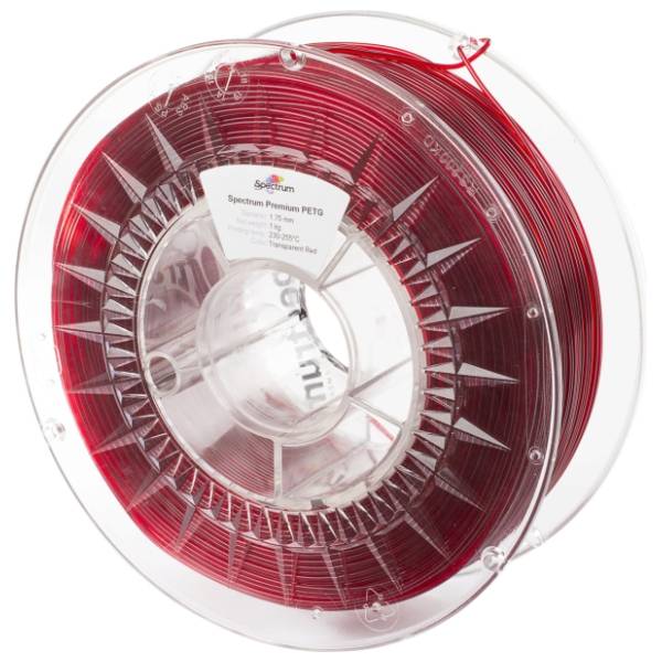 SPECTRUM PETG Premium 1kg Transparent Red 1,75mm 3D filament
