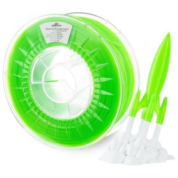 SPECTRUM Premium PLA 1kg High Speed Neon Green UV 1,75mm 3D filament