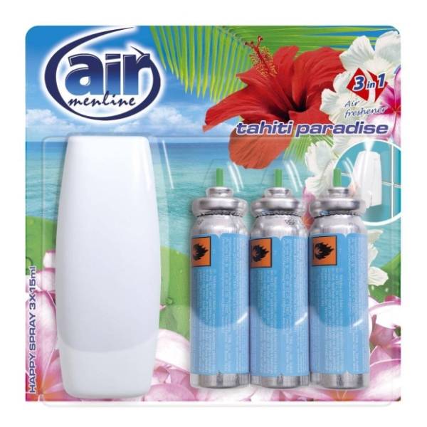 AIR MENLINE mini osveživač i aparat tahiti paradise 3x15ml