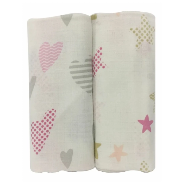BABY TEXTIL tetra pelena 2u1 Zvezde 3100465