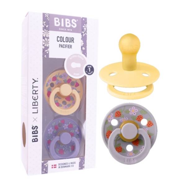 BIBS laža Liberty Strawberries cream pale (0-6m) 2kom