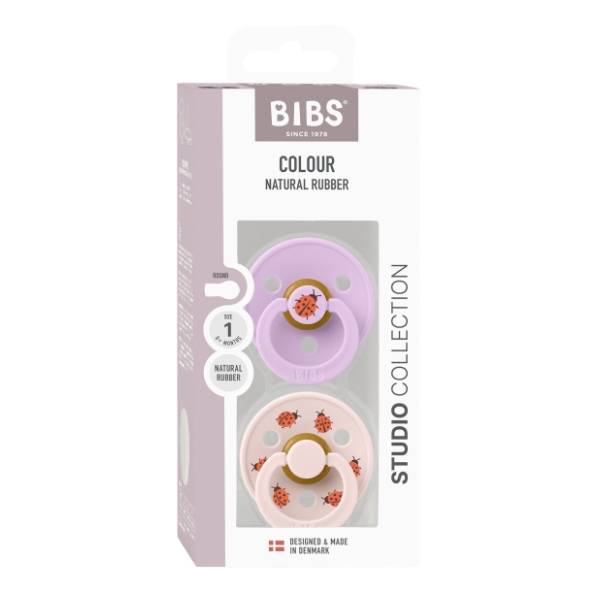 BIBS laža Studio ladybug violet sky (0-6m) 2kom