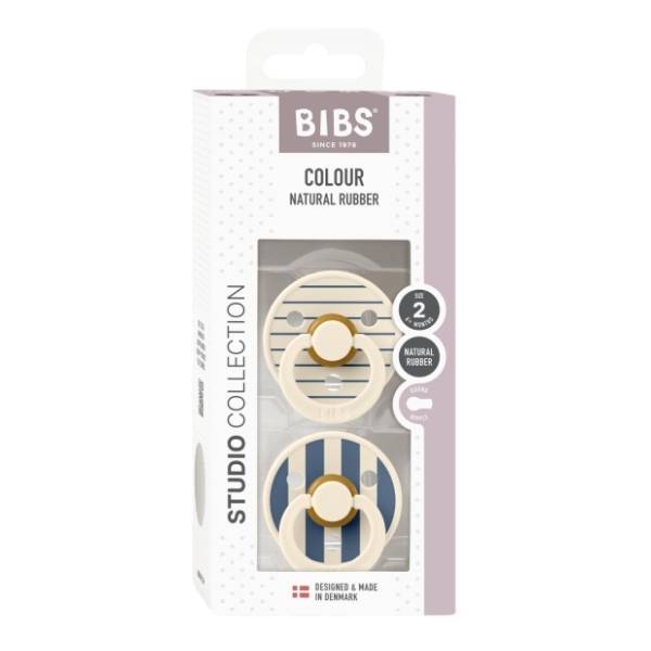 BIBS laža Studio pin ivory steel blue mix (6-18m) 2kom