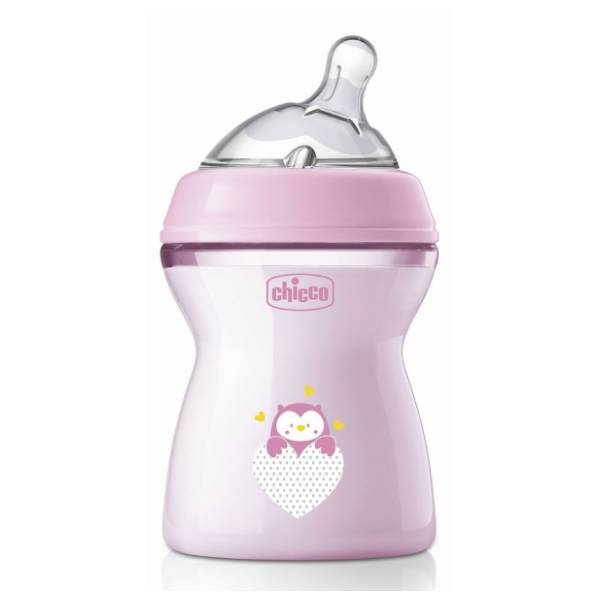 CHICCO flašica NaturalFeeling 250ml roze