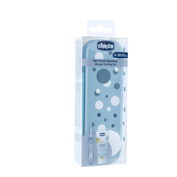CHICCO set za pranje zuba 6m+ plavi
