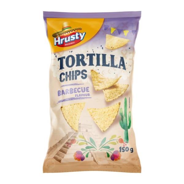 Čips HRUSTY tortilja roštilj 150g