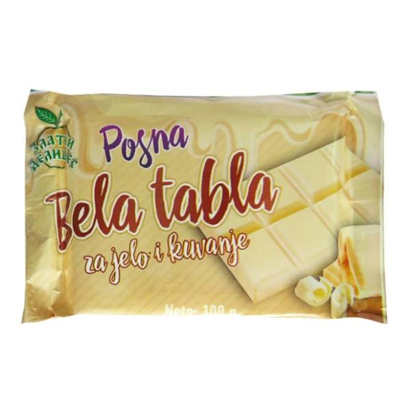 Čokolada ZLATNI DELIŠES bela posna 100g