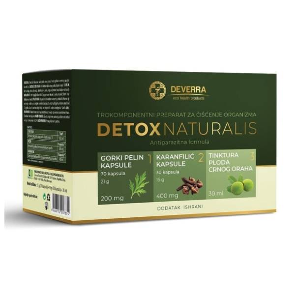 DEVERRA Detox naturalis kapsule 100kom i tinktura 30ml