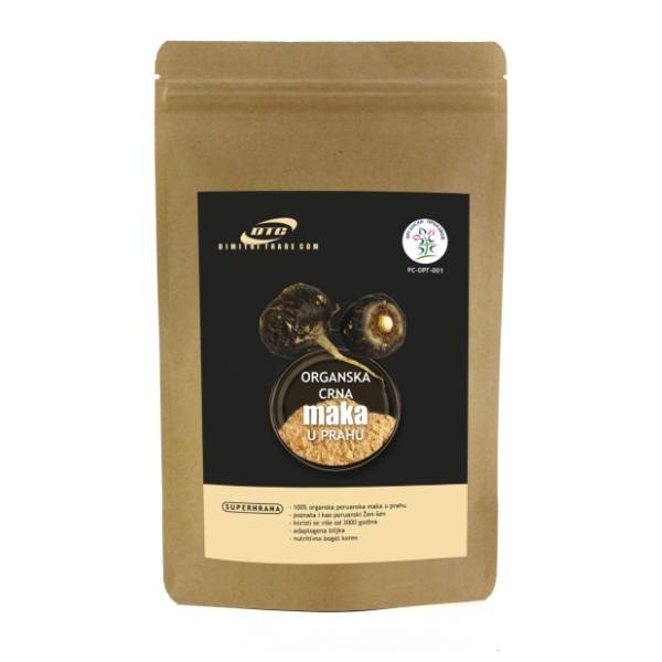 DTC organska crna maka u prahu 100g