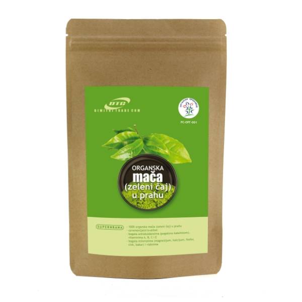 DTC organska mača zeleni čaj u prahu 1kg