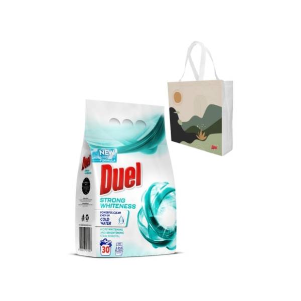 DUEL Strong whiteness deterdžent 30 poranja (2,7kg) + ceger