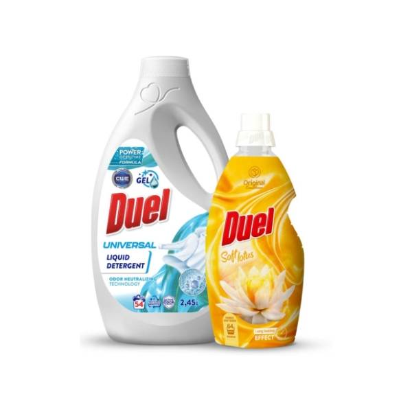 DUEL Universal tečni deterdžent + Soft Lotus omekšivač