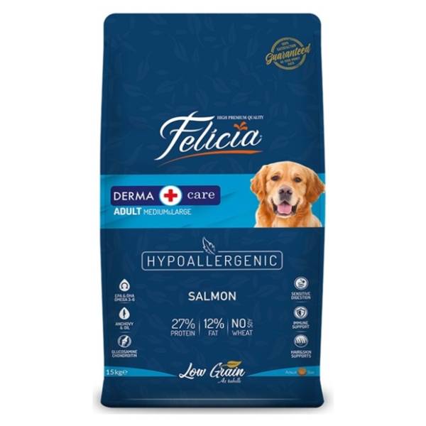FELICIA Low grain hrana za odrasle pse losos 15kg