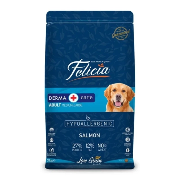 FELICIA Low grain hrana za odrasle pse losos 3kg