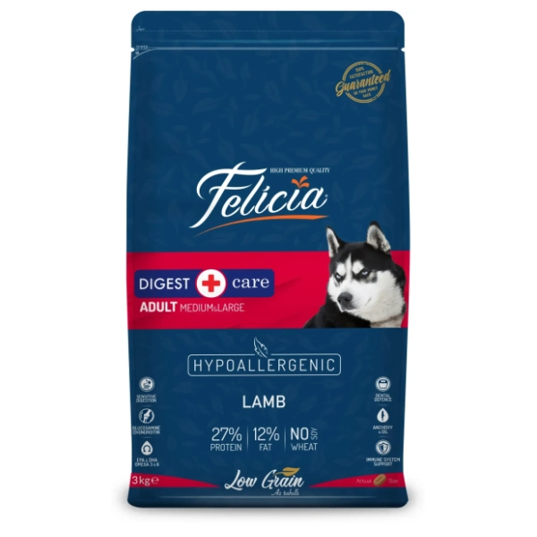FELICIA Low grain hrana za odrasle velike pse jagnjetina 15kg