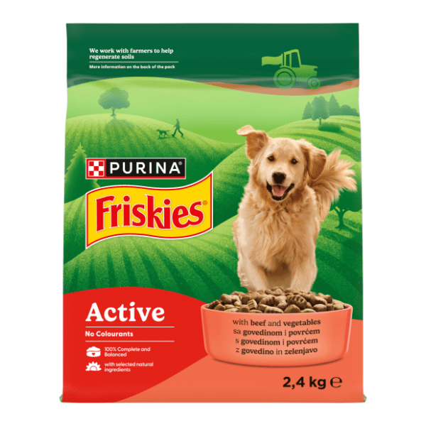FRISKIES  Active adult govedina 2,4kg
