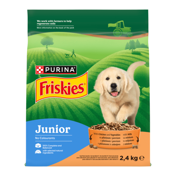 FRISKIES Junior hrana za štence piletina i povrće 2,4kg