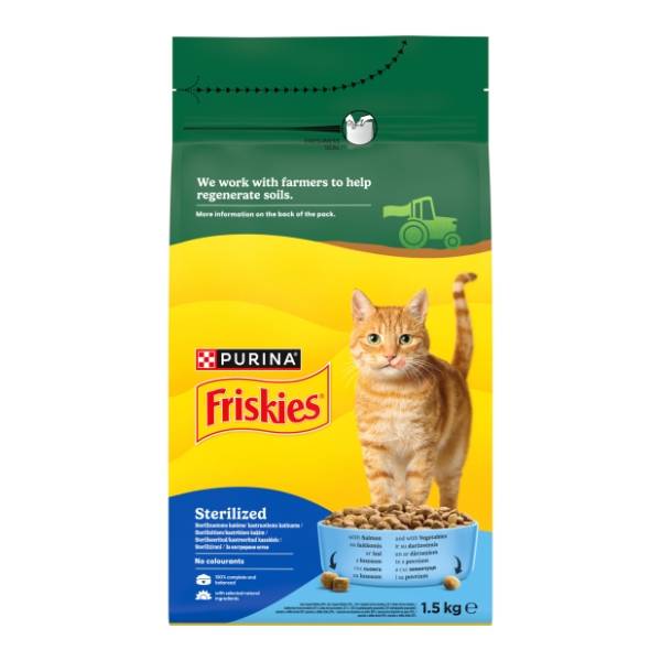 FRISKIES Sterilized losos i povrće 1,5kg