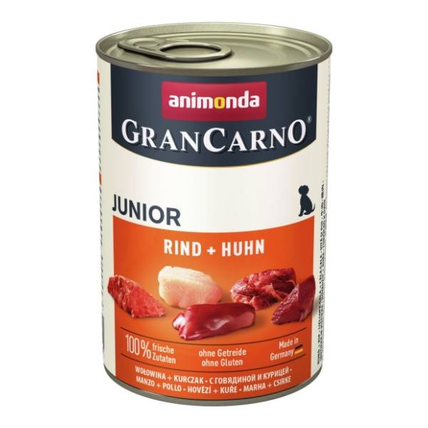 GRANCARNO Junior hrana za pse govedina i piletina 400g