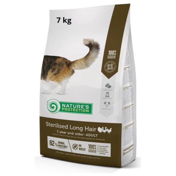 NATURE'S PROTECTION Sterilised long hair hrana za mačke 7kg