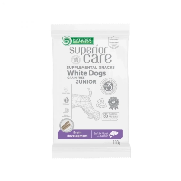 NATURE'S PROTECTION White dog juniot poslastica losos 110g