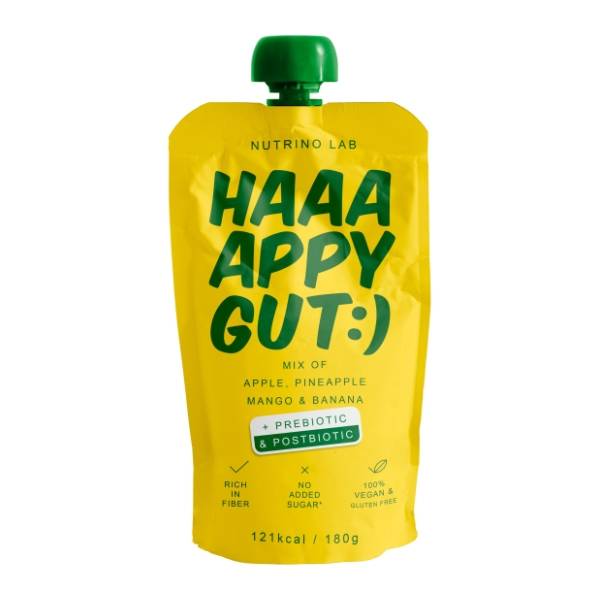 NUTRINO Lab voćni pire Haapy gut jabuka ananas mango 180g