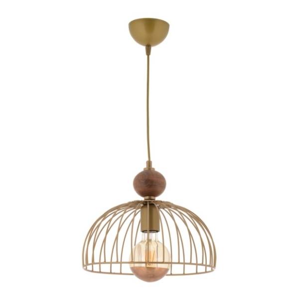 OPVIQ visilica 40W E27 Dorris Wood Gold Natural